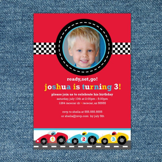 Best ideas about Race Car Birthday Invitations
. Save or Pin Race Car Birthday invitation Printable Boy 1st Birthday Now.