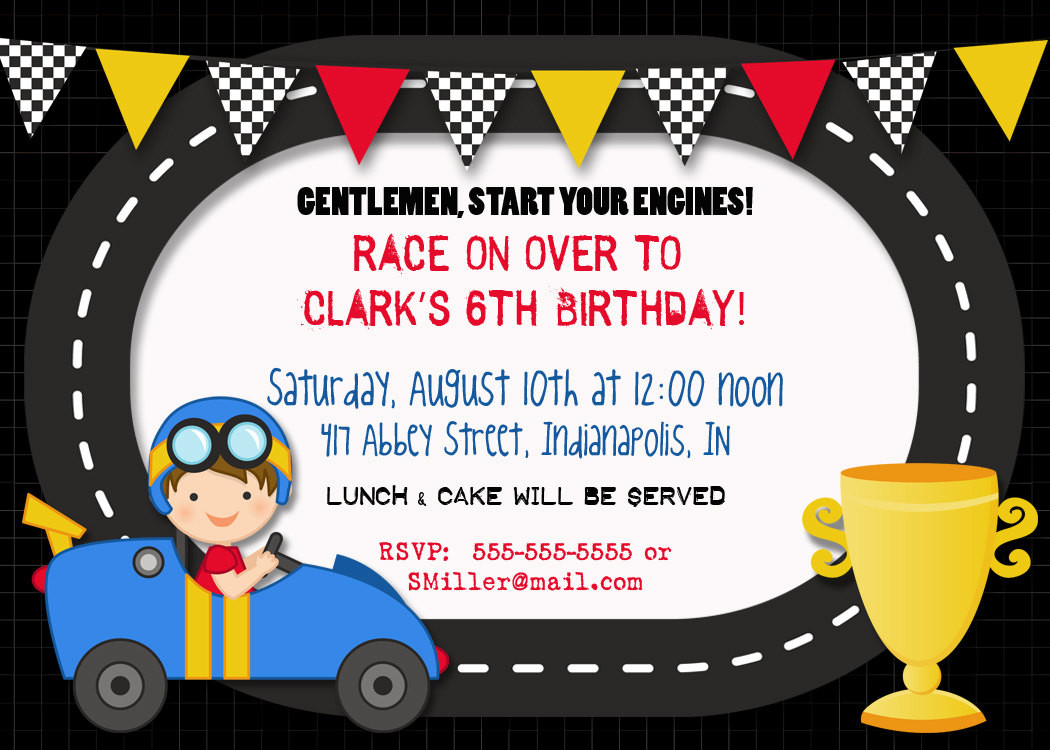 Best ideas about Race Car Birthday Invitations
. Save or Pin Race Car Birthday Invitation 5x7 Printable by Greetings Now.