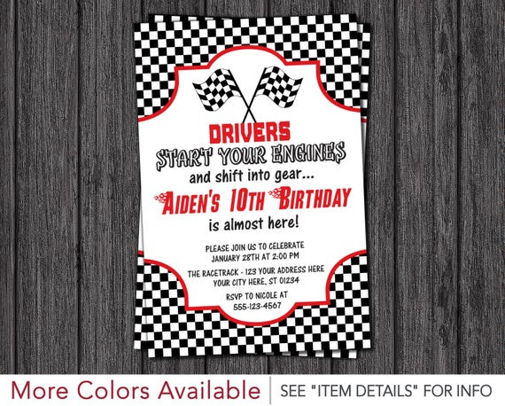 Best ideas about Race Car Birthday Invitations
. Save or Pin Race Car Birthday Invitation Racing Birthday Party Now.