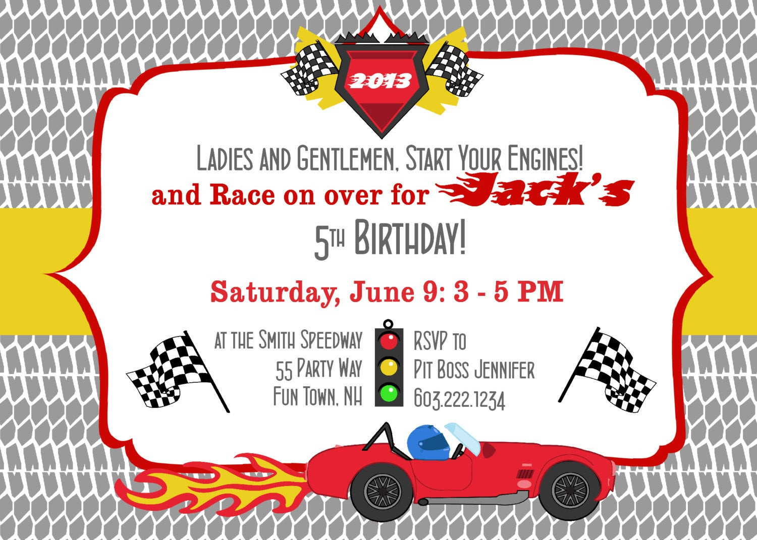 Best ideas about Race Car Birthday Invitations
. Save or Pin Birthday Party Invitation Race Car Race Cars Boy Birthday Now.