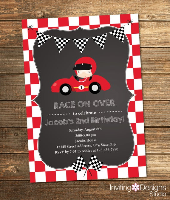 Best ideas about Race Car Birthday Invitations
. Save or Pin Race Car Birthday Invitation Boy Birthday Second Birthday Now.