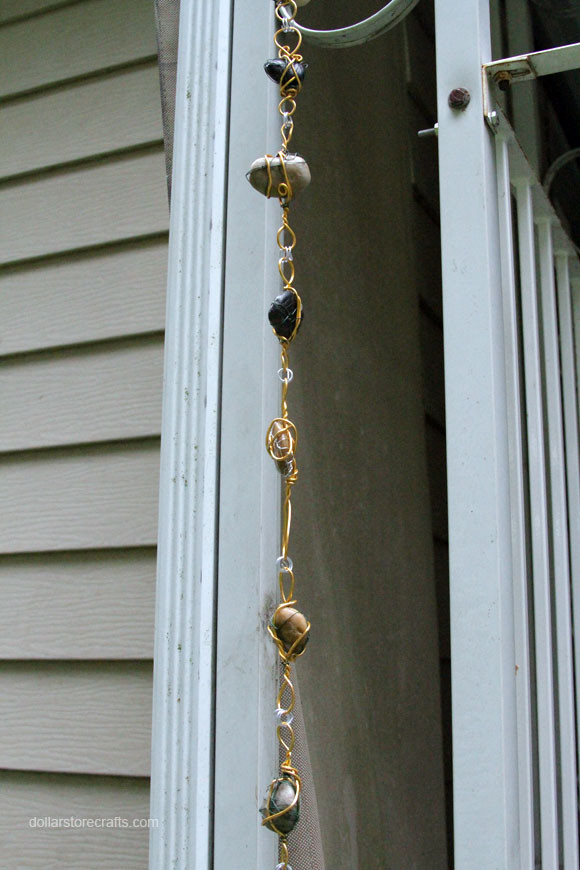 Best ideas about Rain Chain DIY
. Save or Pin Tutorial Rain Chain from Wire Wrapped Rock Dollar Store Now.