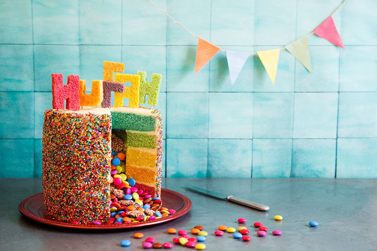 Best ideas about Rainbow Birthday Cake
. Save or Pin Rainbow piñata birthday cake Cake recipes Now.