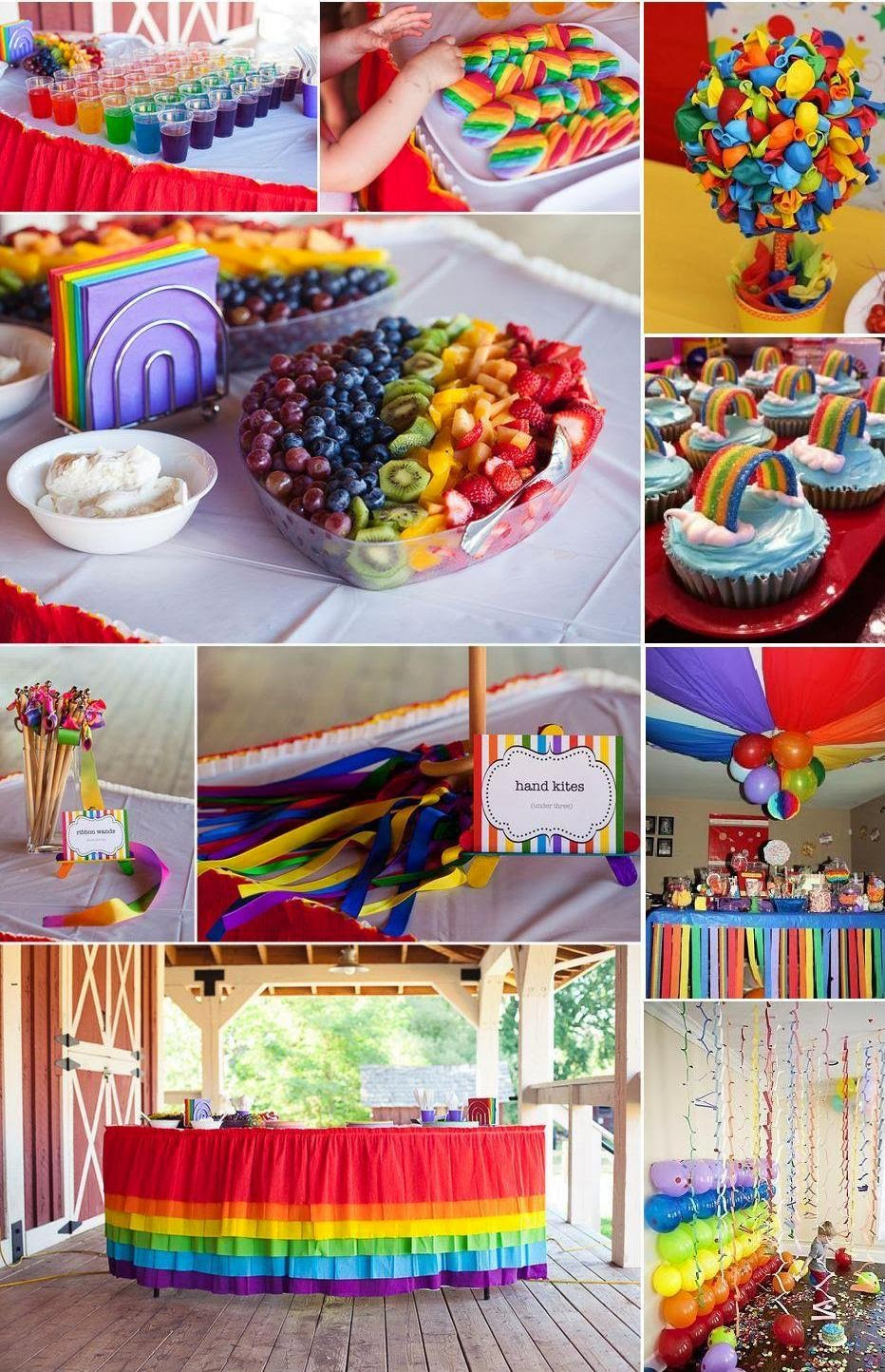 Best ideas about Rainbow Birthday Decorations
. Save or Pin Wonky Patchwork Rainbow Party 2 Now.