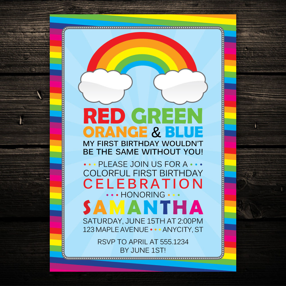 Best ideas about Rainbow Birthday Invitations
. Save or Pin Radiant Rainbow Printable Baby Shower or Birthday Now.
