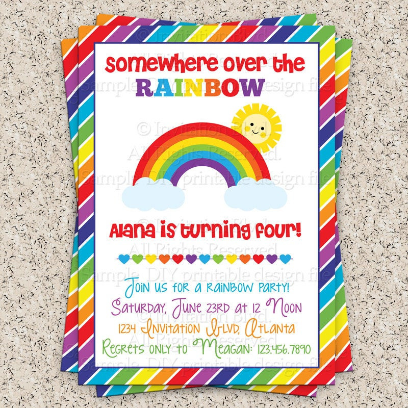 Best ideas about Rainbow Birthday Invitations
. Save or Pin Rainbow Party Invitation Rainbow Invitation by InvitationBlvd Now.