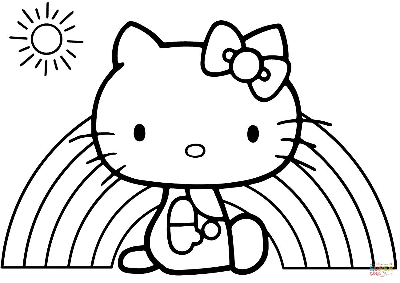 Best ideas about Rainbow Coloring Book
. Save or Pin Hello Kitty Rainbow coloring page Now.