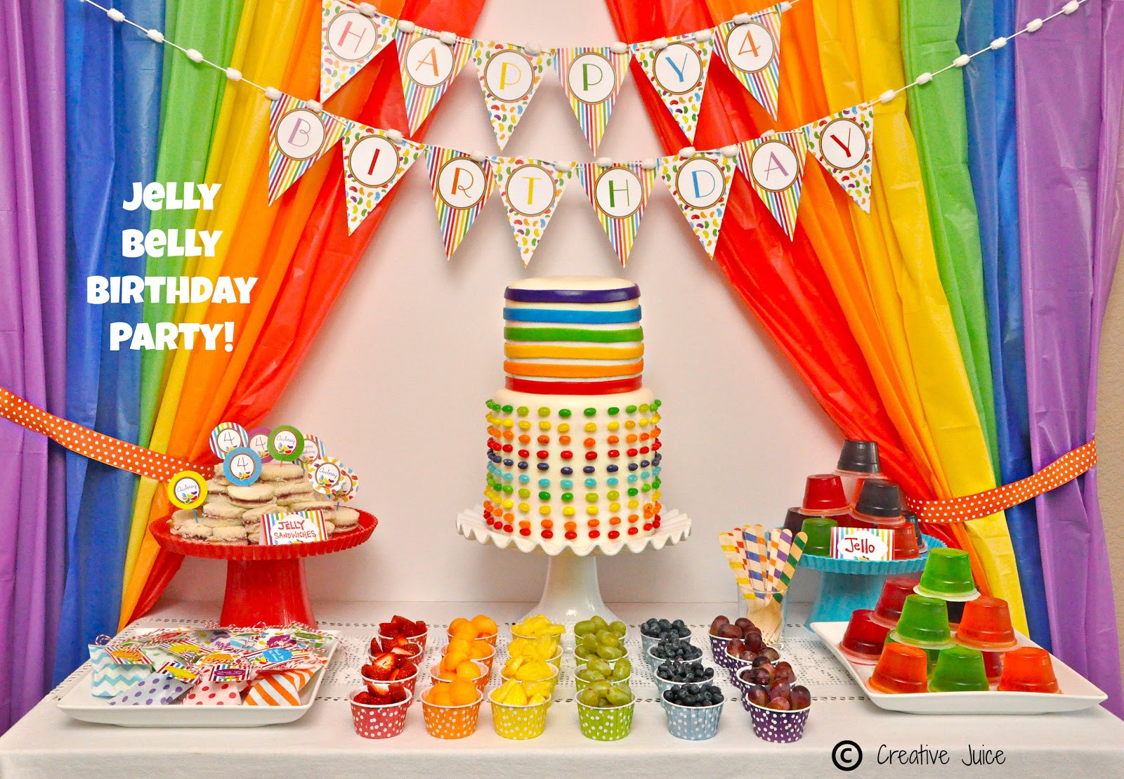Best ideas about Rainbow Theme Birthday Party
. Save or Pin PARTIES rainbow jelly bean birthday party Creative Juice Now.