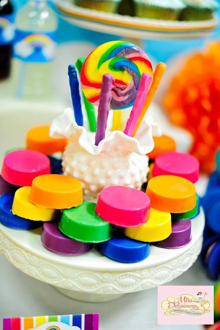 Best ideas about Rainbow Theme Birthday Party
. Save or Pin Kara s Party Ideas Girly Rainbow Birthday Party Planning Now.