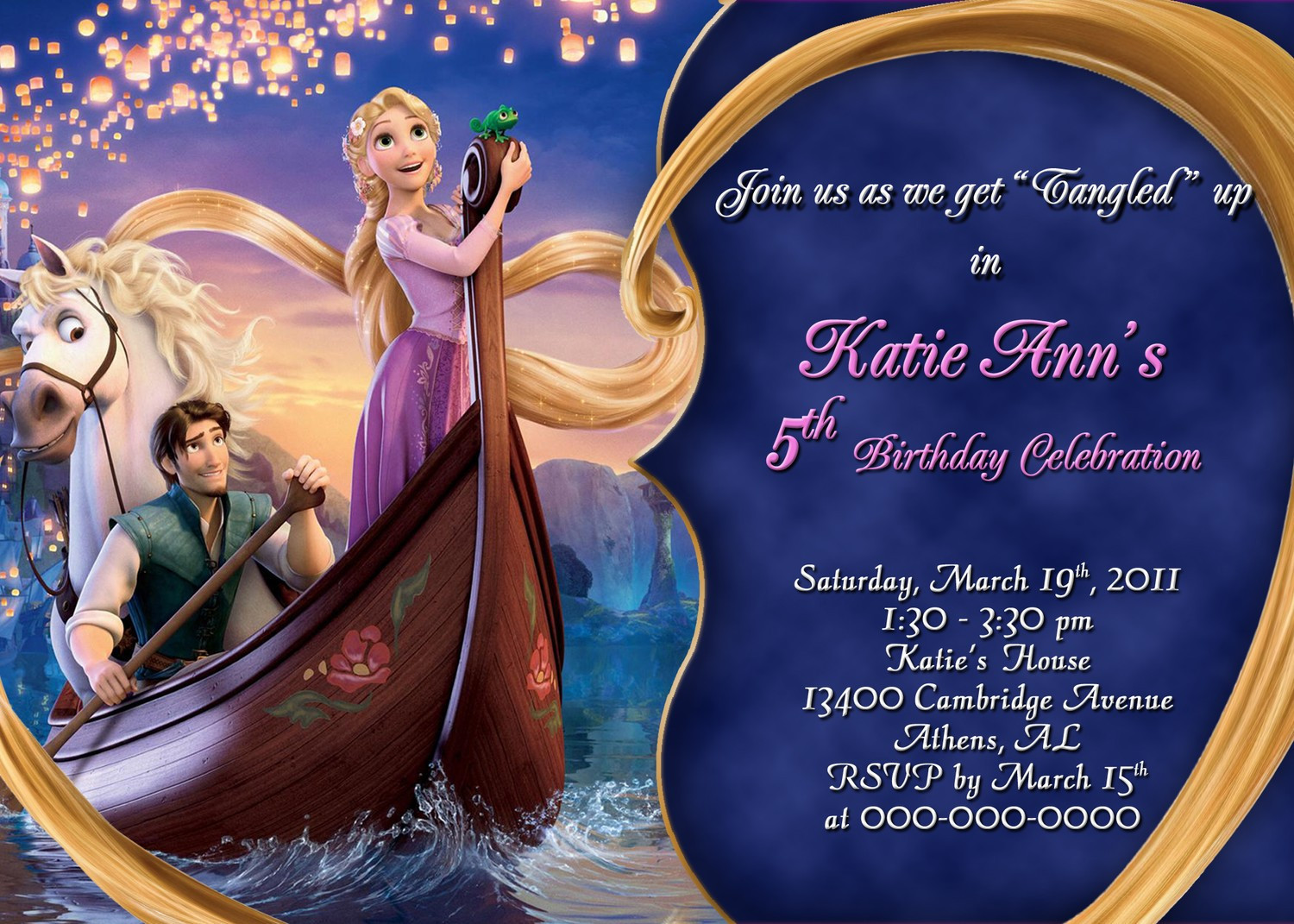 Best ideas about Rapunzel Birthday Invitations
. Save or Pin Rapunzel Tangled Personalized Birthday Invitation Now.