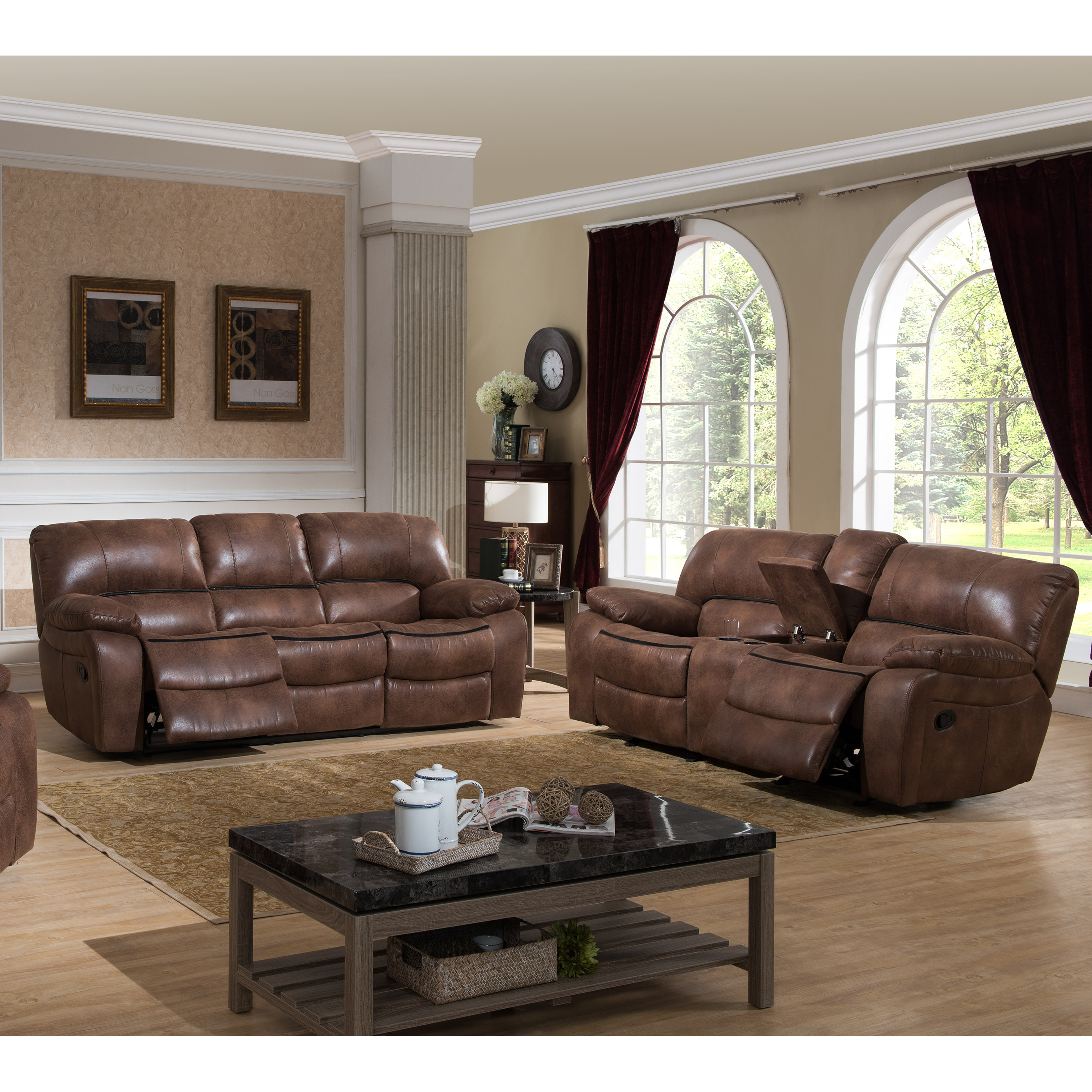 Best ideas about Reclining Living Room Sets
. Save or Pin AC Pacific Leighton 2 Piece Reclining Living Room Set Now.