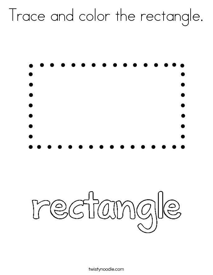 Best ideas about Rectangle Preschool Coloring Sheets
. Save or Pin Trace and color the rectangle Coloring Page Twisty Noodle Now.