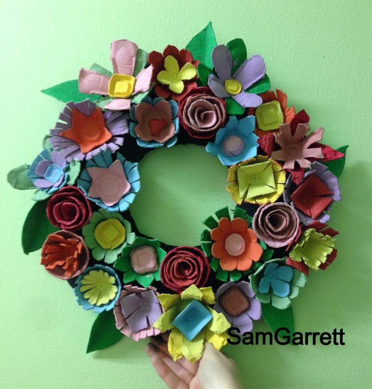 Best ideas about Recycled Craft Ideas For Adults
. Save or Pin egg carton wreath recycled crafts egg carton craft for Now.