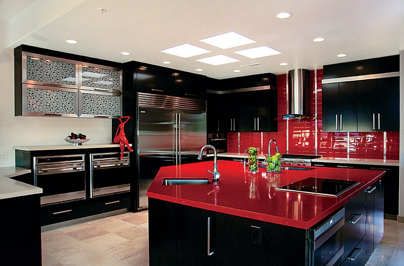 Best ideas about Red And Black Kitchen Decor
. Save or Pin Red Black And White Interiors Living Rooms Kitchens Now.