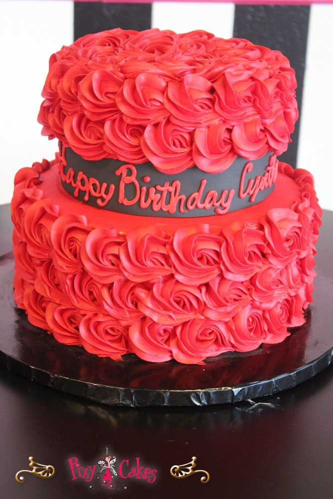 Best ideas about Red Birthday Cake
. Save or Pin For the Girls – Pixy Cakes Now.