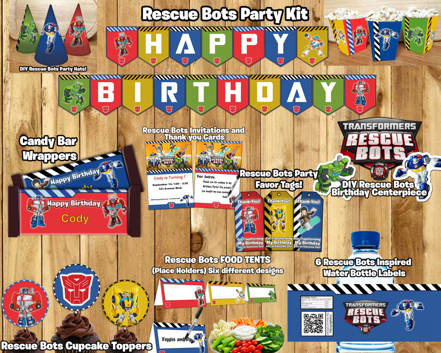 Best ideas about Rescue Bots Birthday Party
. Save or Pin Rescue Bots Birthday Party Kit Download Banner by Now.