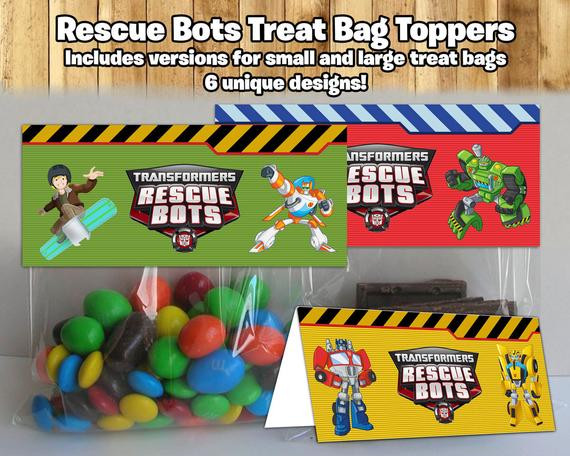 Best ideas about Rescue Bots Birthday Party
. Save or Pin Rescue Bots Inspired Treat Bag Toppers Rescue Bots by Now.