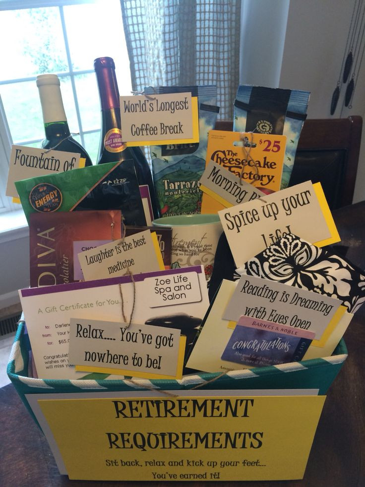 Best ideas about Retirement Gift Basket Ideas
. Save or Pin Cute retirement t basket Diy Pinterest Now.