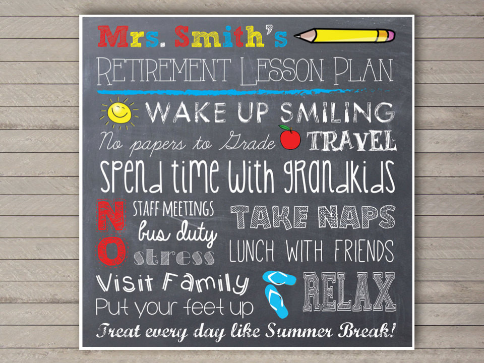 Best ideas about Retirement Gift Ideas For Teacher
. Save or Pin Teacher Retirement Chalkboard Printable Square Retirement Now.