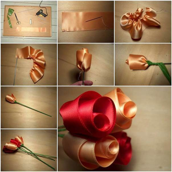 Best ideas about Ribbon Roses DIY
. Save or Pin DIY Easy Satin Ribbon Roses Now.