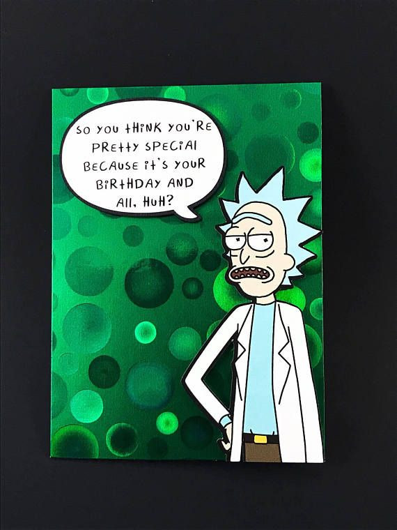 Best ideas about Rick And Morty Birthday Card
. Save or Pin Rick Sanchez Greeting Card Rick and Morty Birthday Now.