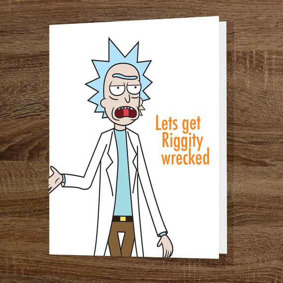 Best Rick And Morty Birthday Card from Items similar to Rick and Morty Birt...