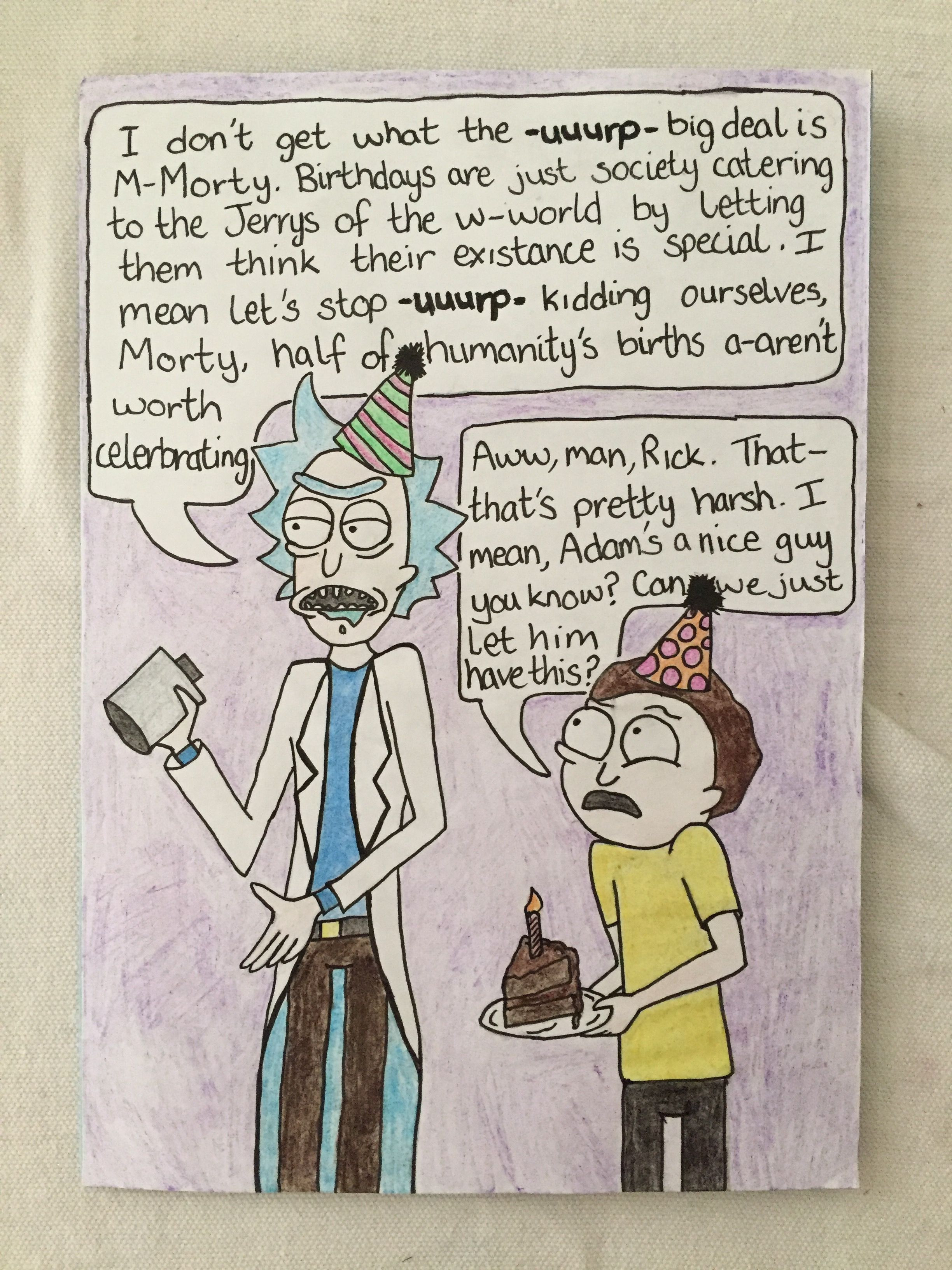 Best ideas about Rick And Morty Birthday Card
. Save or Pin Rick and Morty birthday card Homemade cards Now.