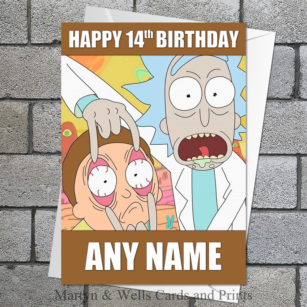Best ideas about Rick And Morty Birthday Card
. Save or Pin Rick and Morty birthday card Personalised plus envelope Now.