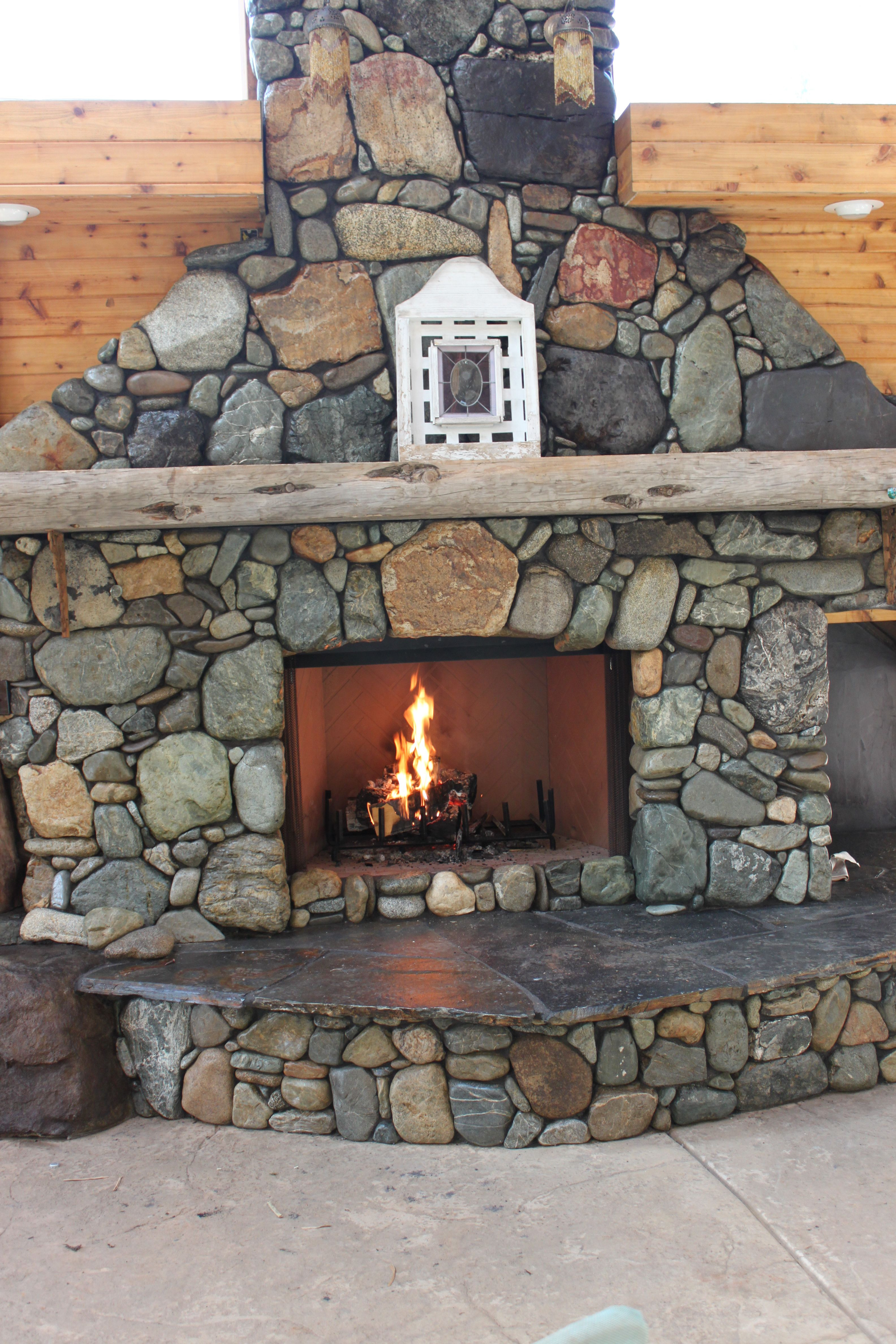 Best ideas about River Rock Fireplace
. Save or Pin Custom built river rock fireplace Now.