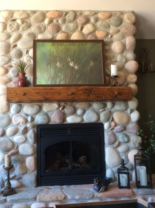 Best ideas about River Rock Fireplace
. Save or Pin Should I put a shinny sealant on my river rock fireplace Now.