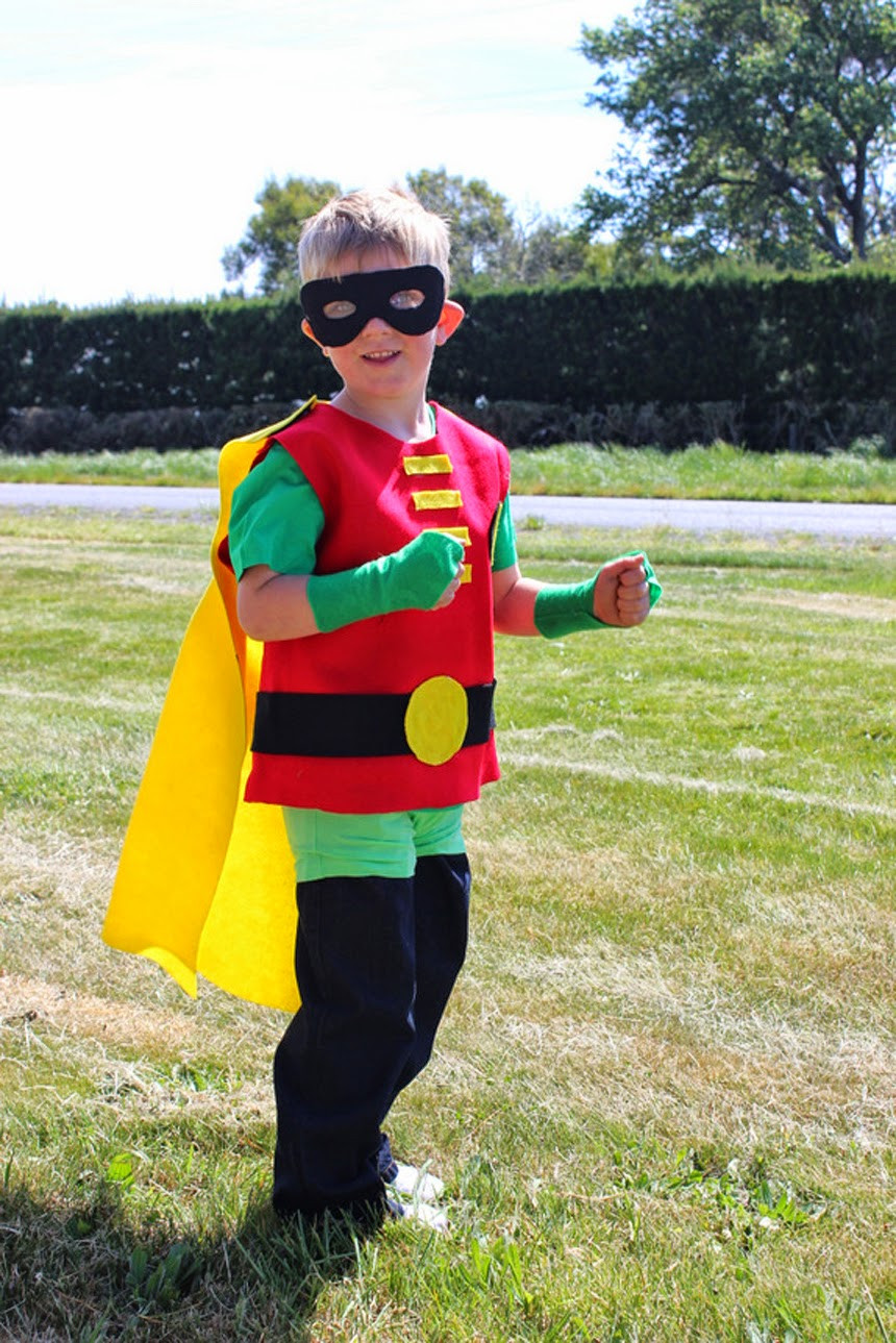 Best ideas about Robin Costume DIY
. Save or Pin DIY No Sew Robin Costume With Removable Cape Tammy Roses Now.