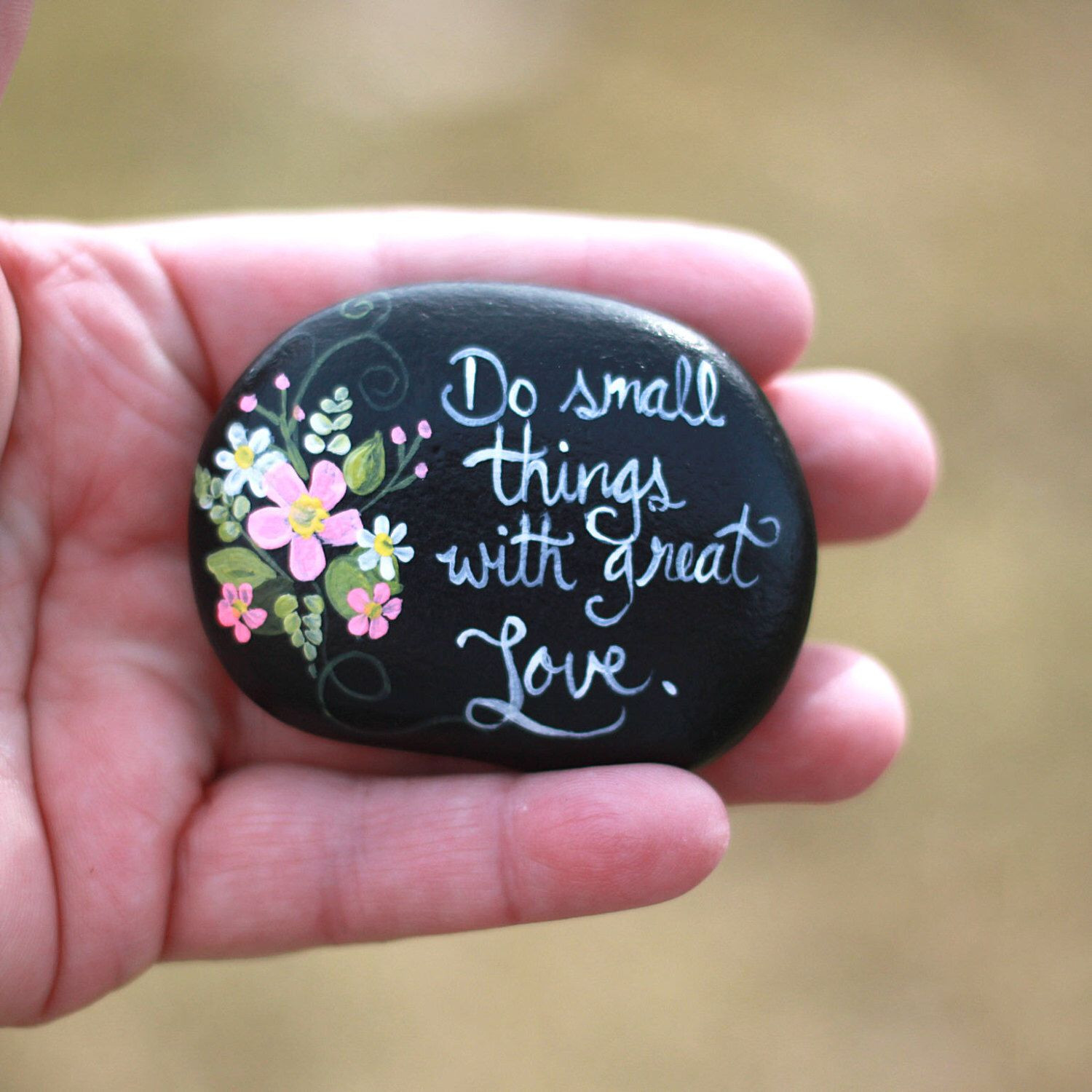 Best ideas about Rock Painting Ideas Inspiration
. Save or Pin Hand painted inspirational stone painted rock painted Now.