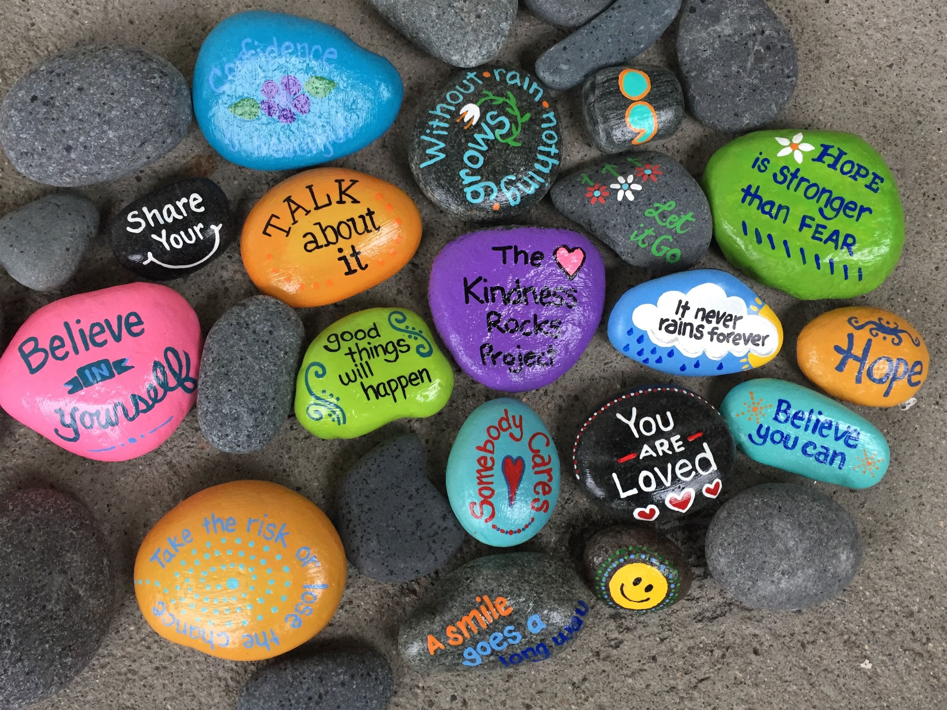 Best ideas about Rock Painting Ideas Inspiration
. Save or Pin Hand painted rocks by Caroline The Kindness Rocks Project Now.