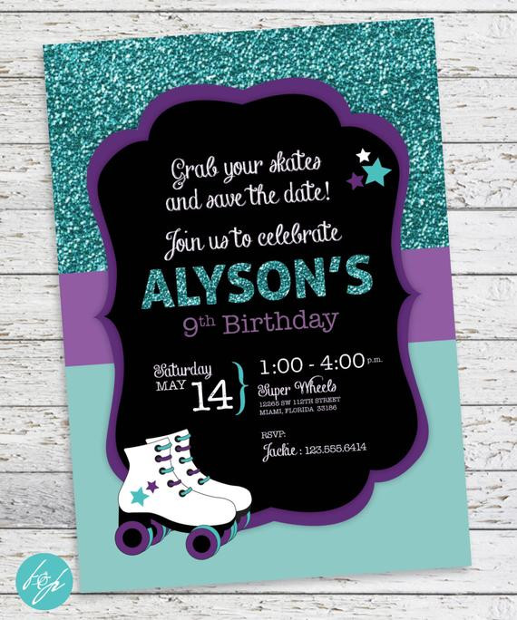 Best ideas about Roller Skating Birthday Invitations
. Save or Pin Rollerskate Party Invitation Roller skate by FlairandPaper Now.