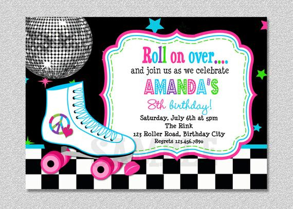 Best ideas about Roller Skating Birthday Invitations
. Save or Pin Roller Skating Birthday Invitation RollerSkating Birthday Now.