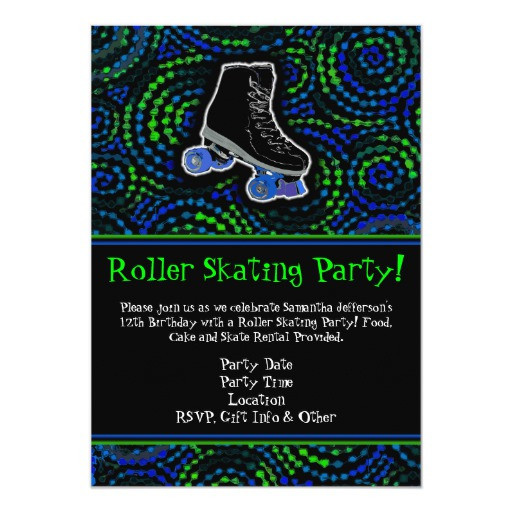 Best ideas about Roller Skating Birthday Invitations
. Save or Pin Black Green Roller Skating Party Invitation Now.