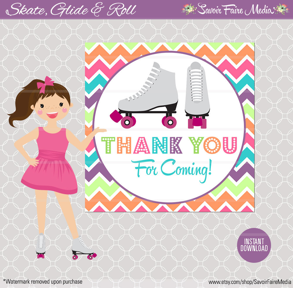 Best ideas about Roller Skating Birthday Party
. Save or Pin Instant Download Roller Skating Party Favor Tags Skating Now.