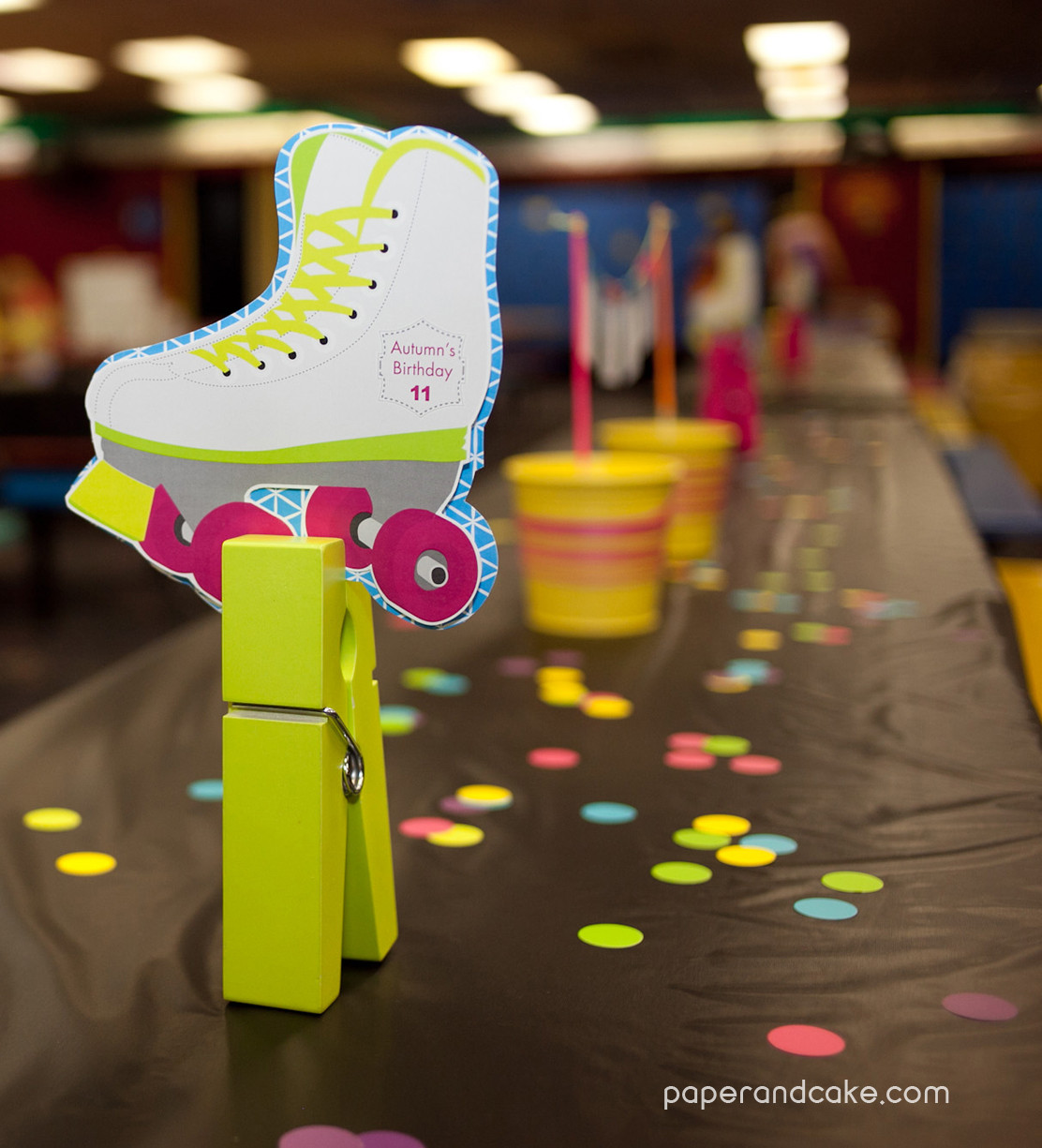 Best ideas about Roller Skating Birthday Party
. Save or Pin NEON roller skate party real life party Paper and Cake Now.