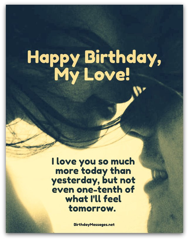 Best ideas about Romantic Birthday Quotes
. Save or Pin Romantic Birthday Wishes Birthday Messages for Lovers Now.