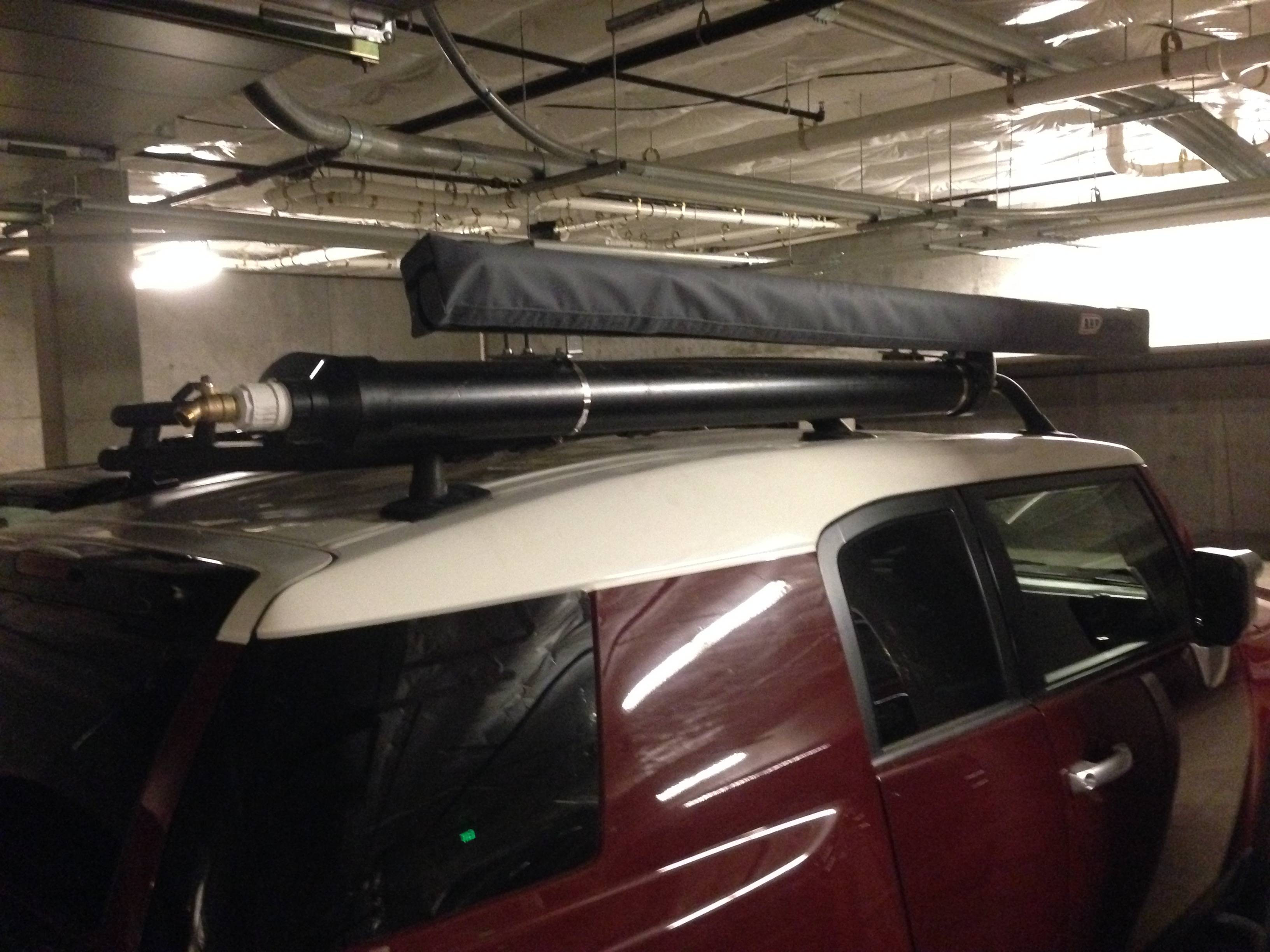 Best ideas about Roof Rack Awning DIY
. Save or Pin DIY Roof Rack Shower Bracket System for Awning Toyota Now.