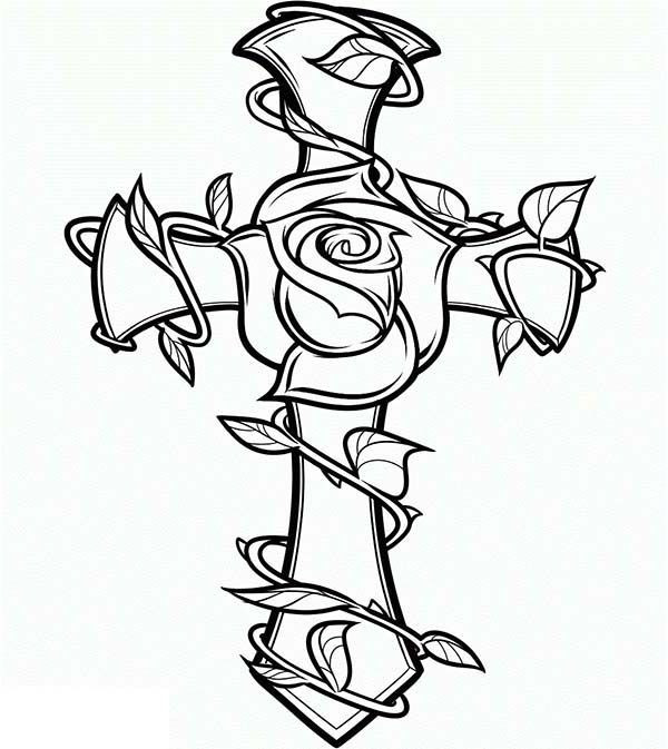 Best ideas about Rose Coloring Pages For Adults
. Save or Pin coloring pages of crosses and roses Now.