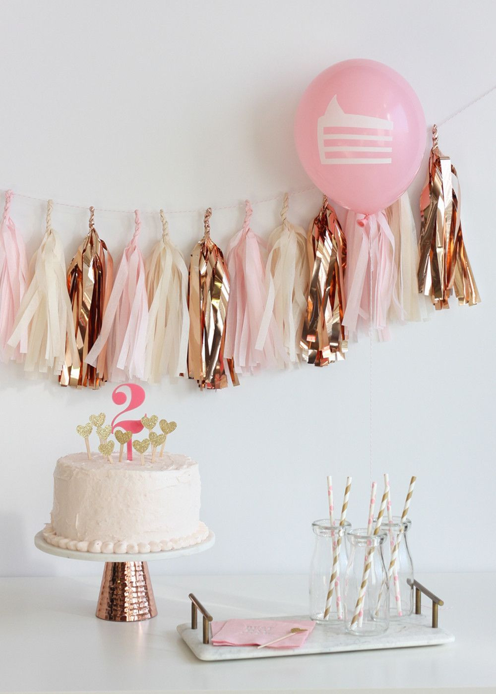 Best ideas about Rose Gold Birthday Decorations
. Save or Pin Rose Gold Fringe Tassel Garland Kit Now.