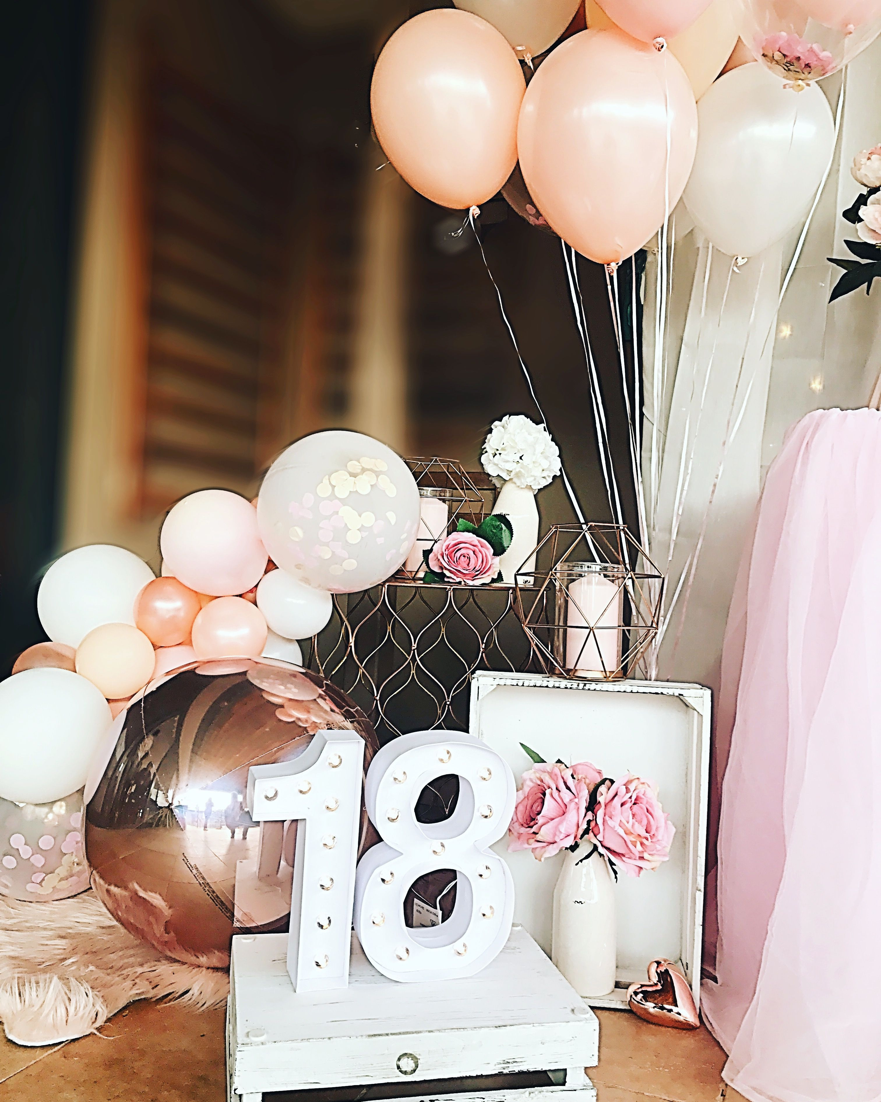 Best ideas about Rose Gold Birthday Decorations
. Save or Pin Blush pink and rose gold 18th birthday party balloon Now.