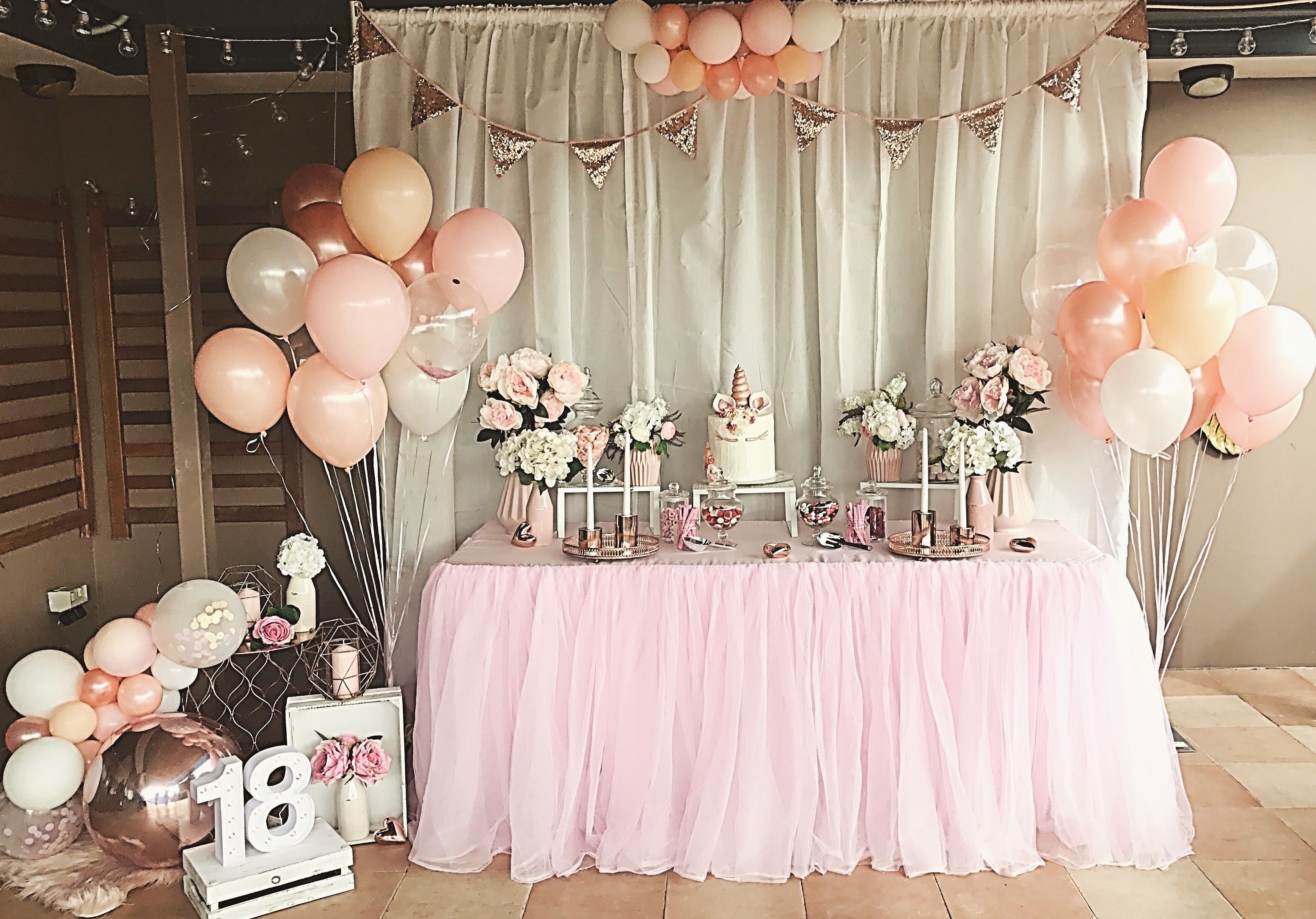 Best ideas about Rose Gold Birthday Decorations
. Save or Pin Blush pink and rose gold 18th birthday party styling by Now.