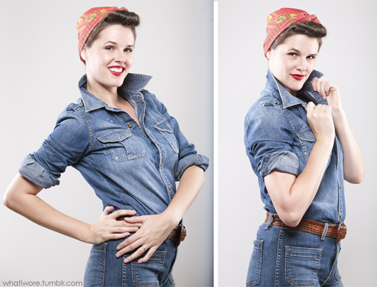 Best ideas about Rosie The Riveter DIY Costume
. Save or Pin Homemade Halloween Rosie the Riveter on What I Wore Now.