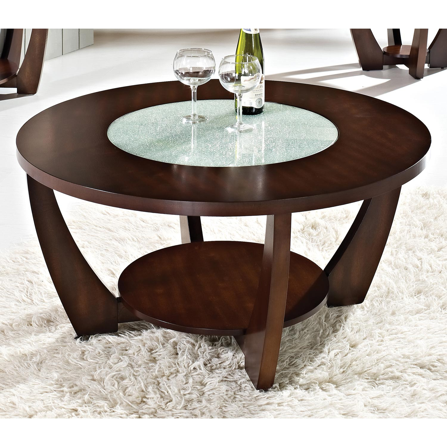 Best ideas about Round Coffee Table
. Save or Pin Rafael Round Coffee Table Crackled Glass Dark Cherry Now.
