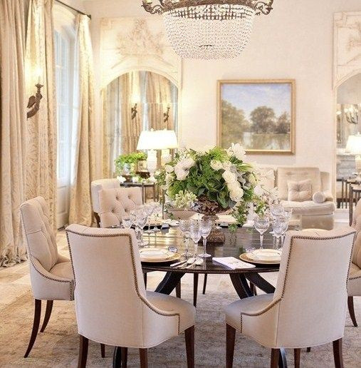 Best ideas about Round Dining Room Tables
. Save or Pin Classic Chic Home Dining room centerpiece Now.