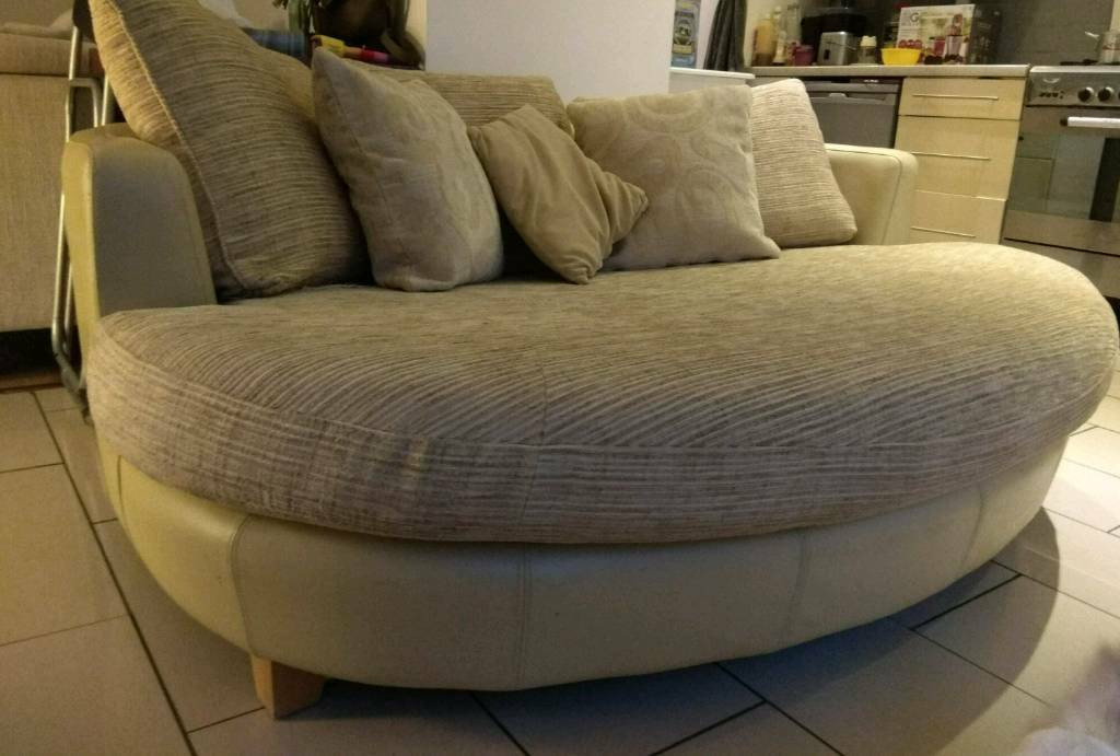 Best ideas about Round Sofa Chair
. Save or Pin Gorgeous Oval Round Couch DFS Snuggle Cuddle Love Sofa Now.