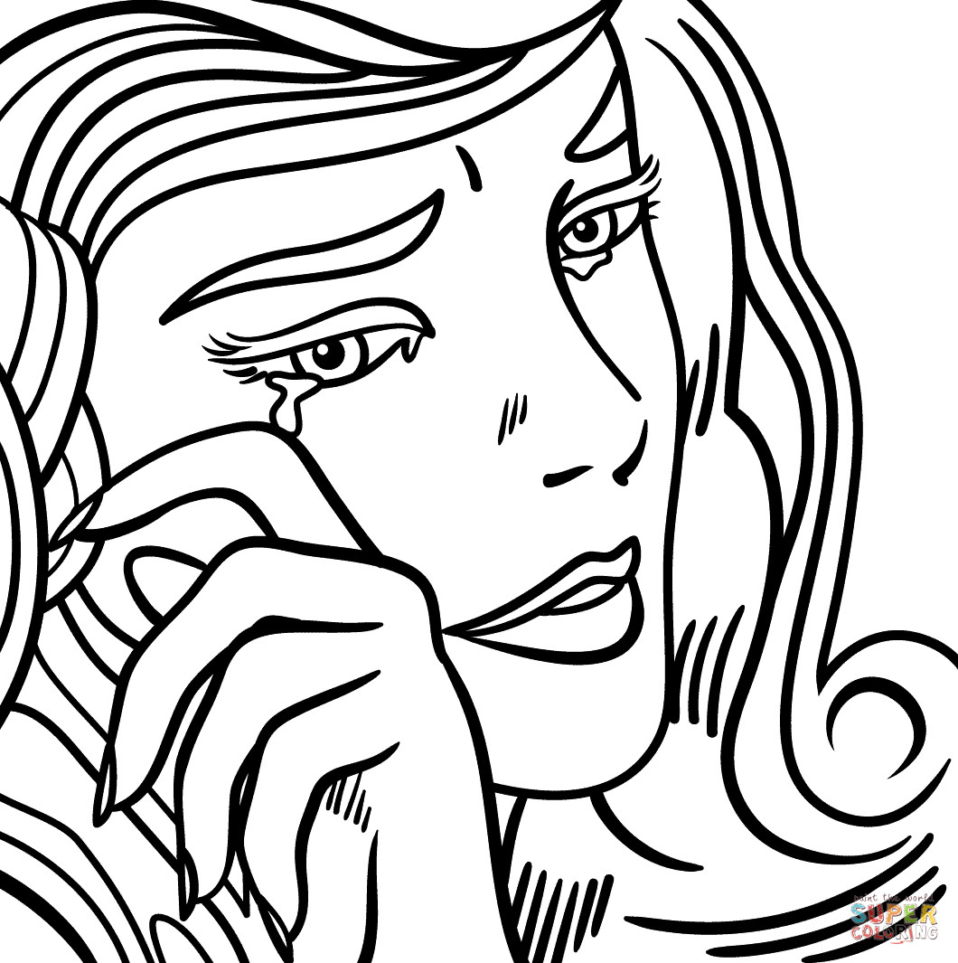 Best ideas about Roy Lichtenstein Coloring Sheets For Kids
. Save or Pin Crying Girl by Roy Lichtenstein Super Coloring Now.