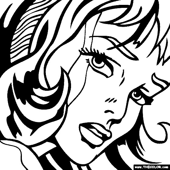 Best ideas about Roy Lichtenstein Coloring Sheets For Kids
. Save or Pin Roy Lichtenstein Girl with Hair Ribbon Now.